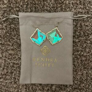Kendra Scott statement earrings in dichroic glass
